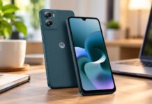 Motorola на кожен день: скільки вистачає батареї і що з оновленнями Moto G06 Power 4/256 ГБ у темно-зеленому кольорі на робочому столі